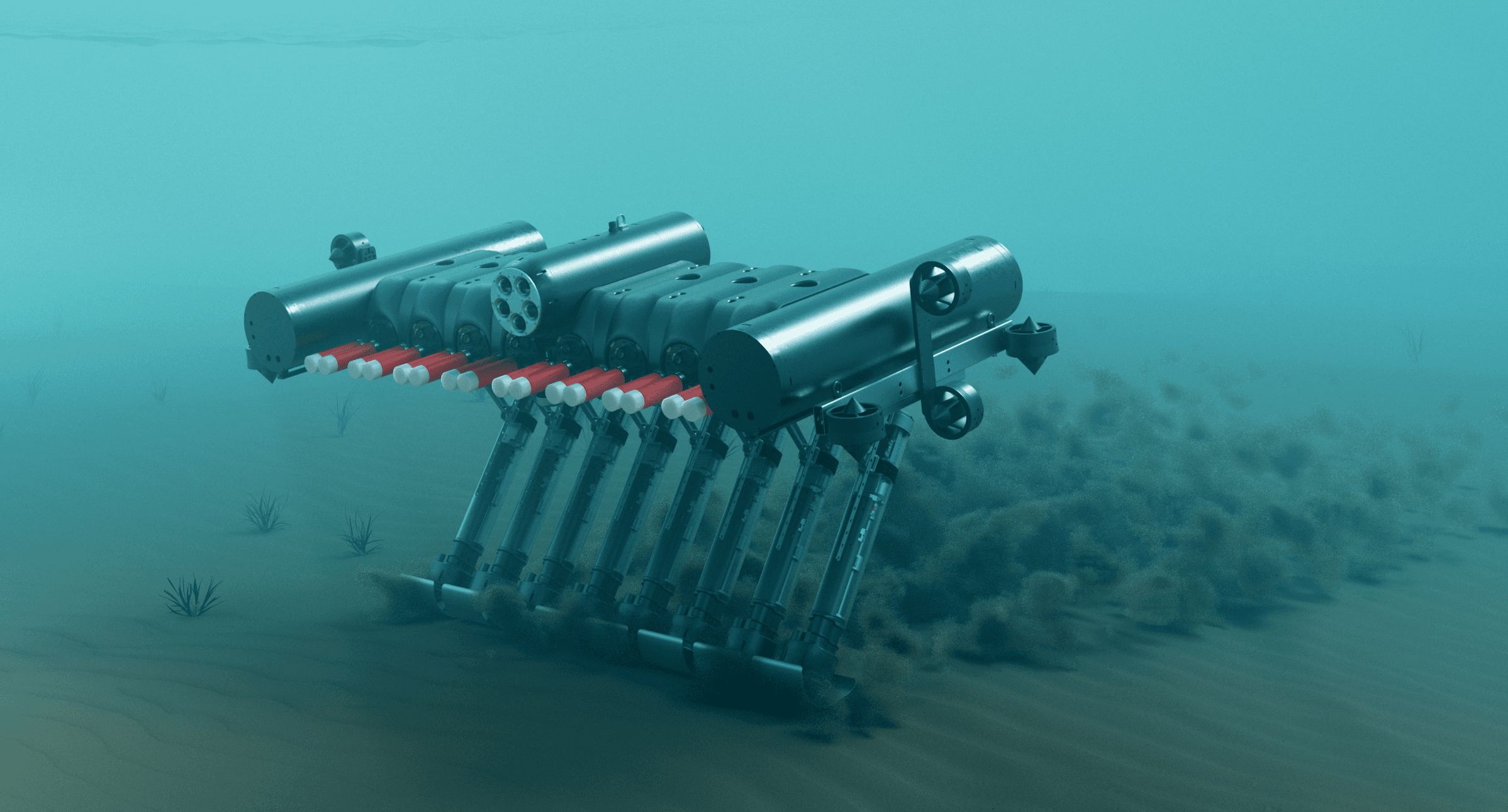 at sea